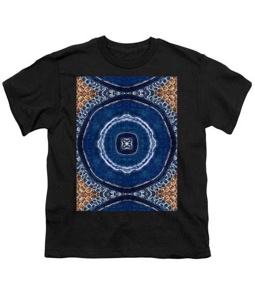 Blue Striped Agate Abstract II - Youth T-Shirt
