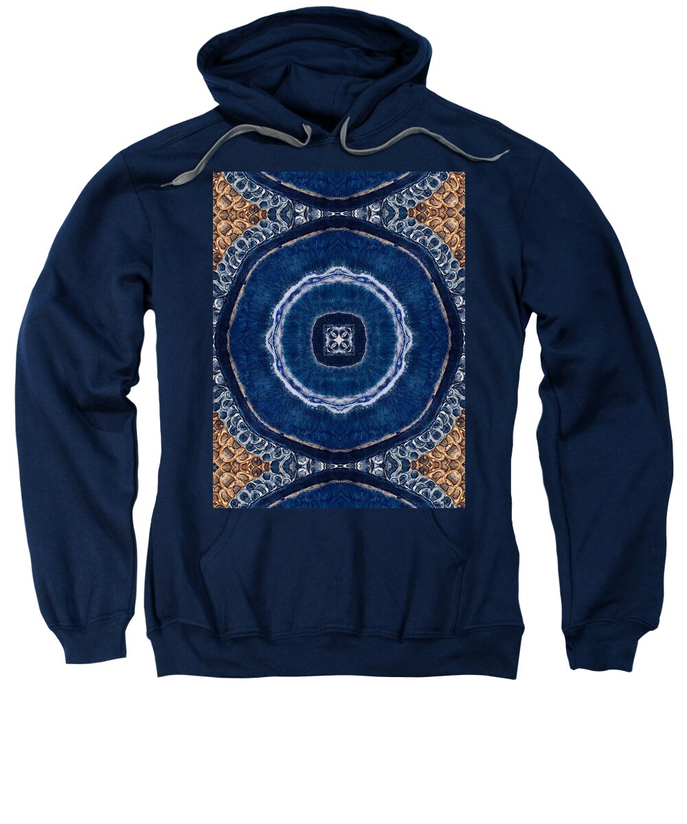 Blue Striped Agate Abstract II - Sweatshirt