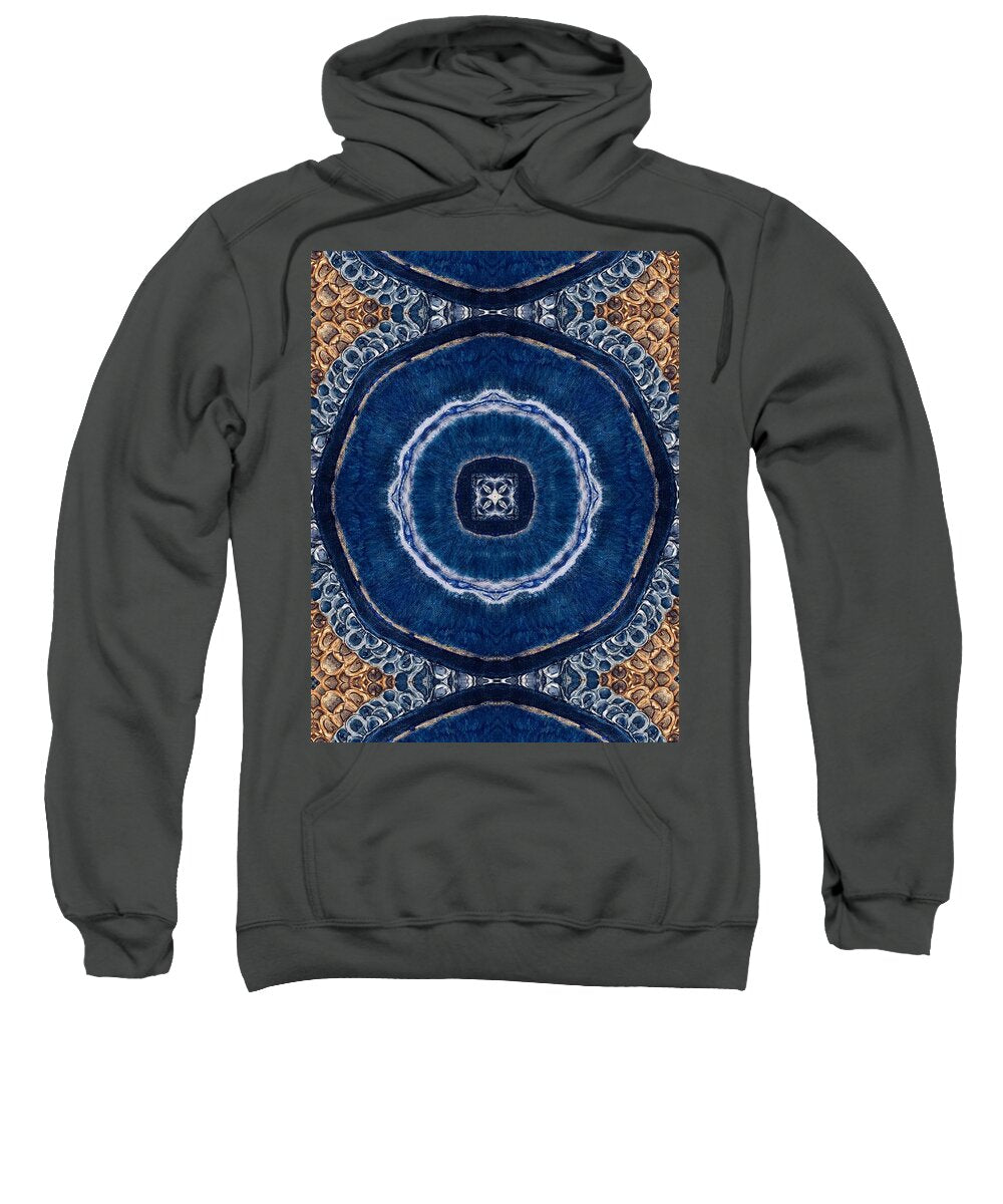 Blue Striped Agate Abstract II - Sweatshirt