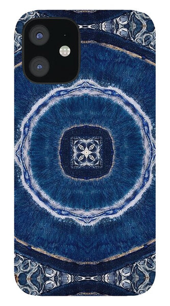Blue Striped Agate Abstract II - Phone Case