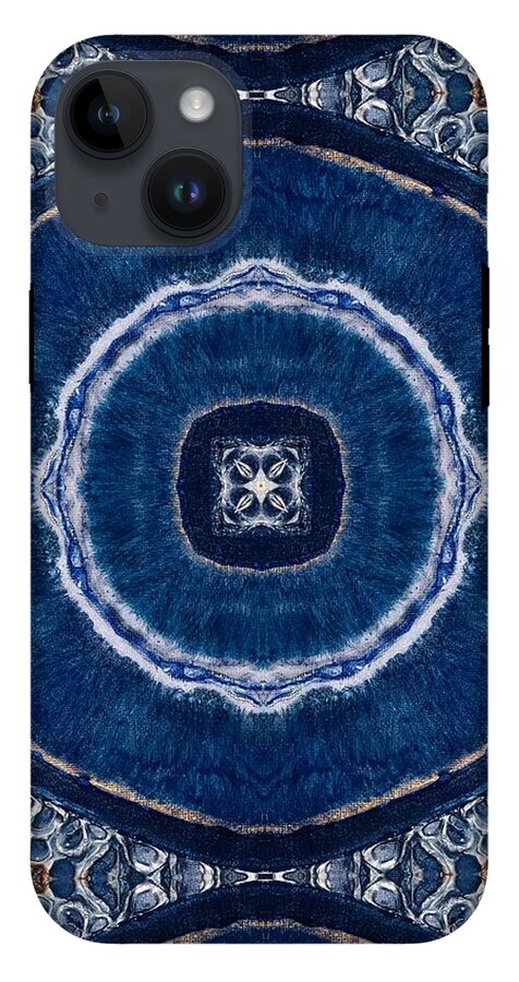 Blue Striped Agate Abstract II - Phone Case