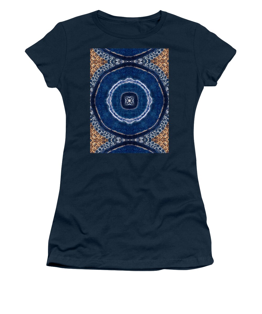 Blue Striped Agate Abstract II - Women's T-Shirt