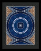 Blue Striped Agate Abstract II - Framed Print