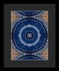 Blue Striped Agate Abstract II - Framed Print