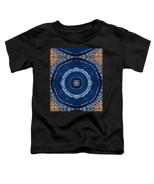 Blue Striped Agate Abstract II - Toddler T-Shirt