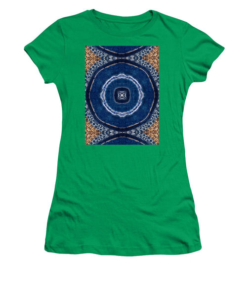 Blue Striped Agate Abstract II - Women's T-Shirt