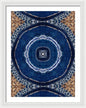 Blue Striped Agate Abstract II - Framed Print