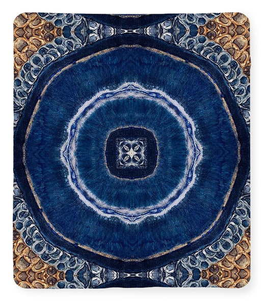 Blue Striped Agate Abstract II - Blanket