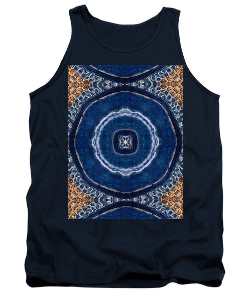Blue Striped Agate Abstract II - Tank Top