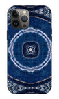 Blue Striped Agate Abstract II - Phone Case