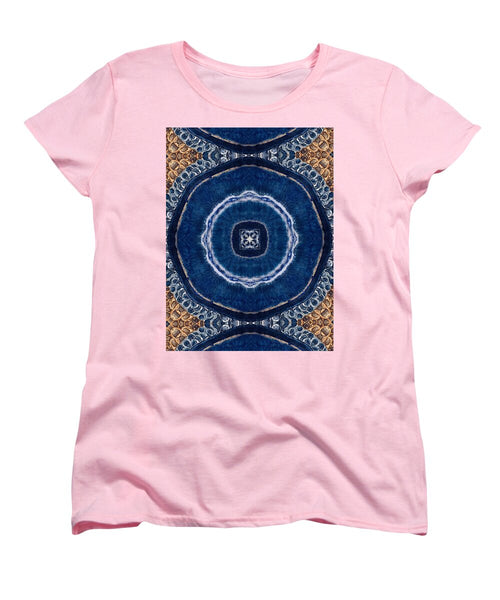 Blue Striped Agate Abstract II - Women's T-Shirt (Standard Fit)