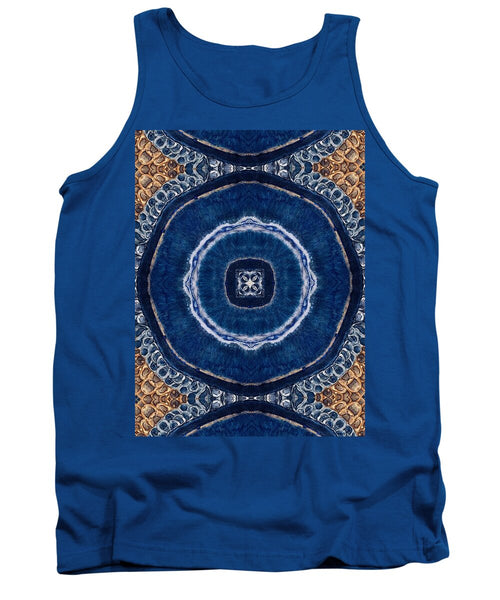 Blue Striped Agate Abstract II - Tank Top