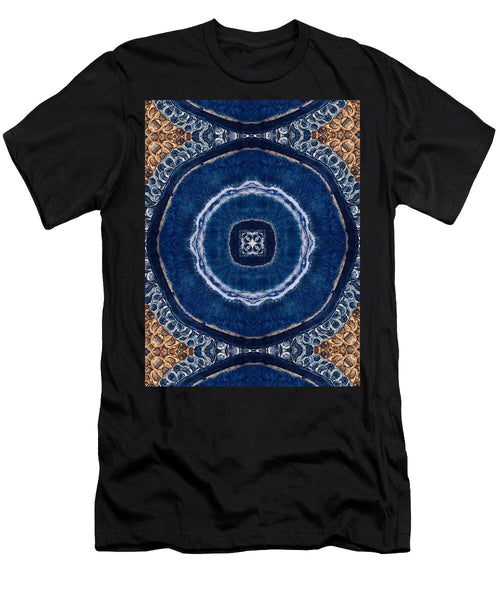 Blue Striped Agate Abstract II - T-Shirt