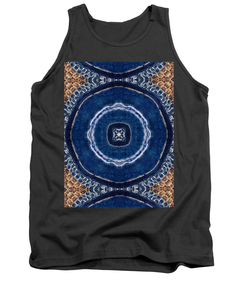 Blue Striped Agate Abstract II - Tank Top