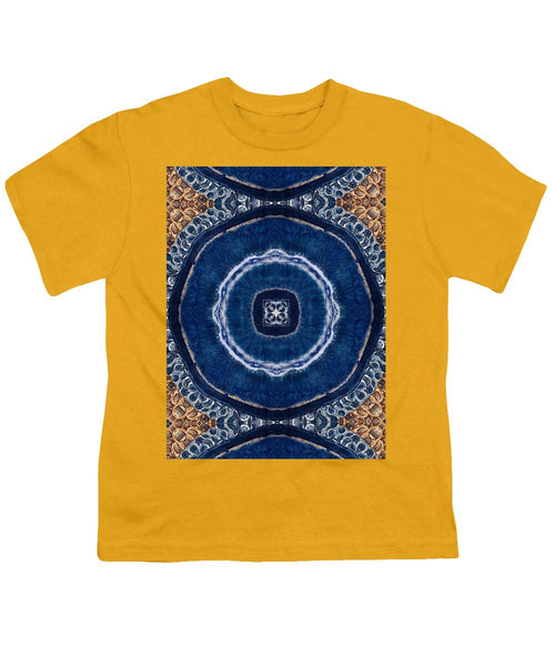 Blue Striped Agate Abstract II - Youth T-Shirt