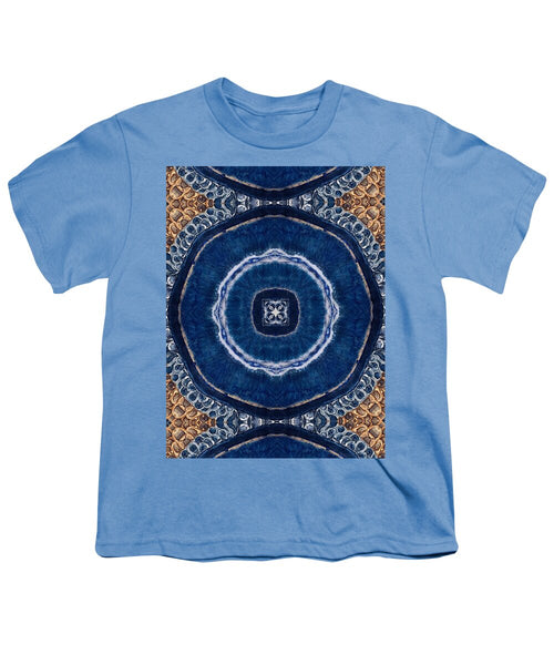 Blue Striped Agate Abstract II - Youth T-Shirt
