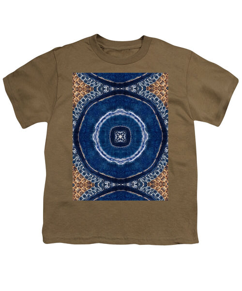Blue Striped Agate Abstract II - Youth T-Shirt