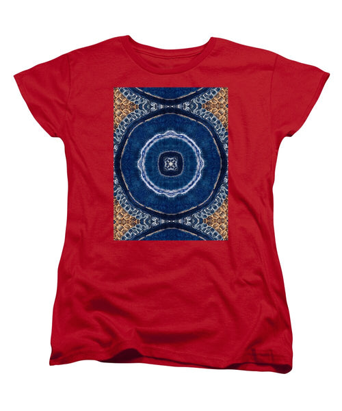 Blue Striped Agate Abstract II - Women's T-Shirt (Standard Fit)