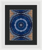 Blue Striped Agate Abstract II - Framed Print
