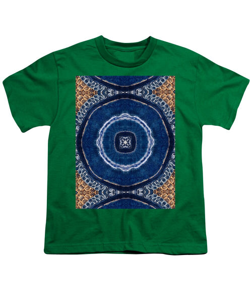 Blue Striped Agate Abstract II - Youth T-Shirt