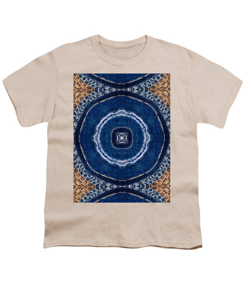 Blue Striped Agate Abstract II - Youth T-Shirt
