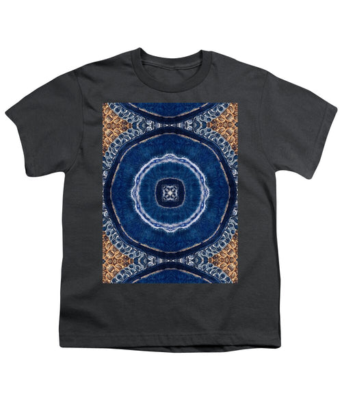 Blue Striped Agate Abstract II - Youth T-Shirt