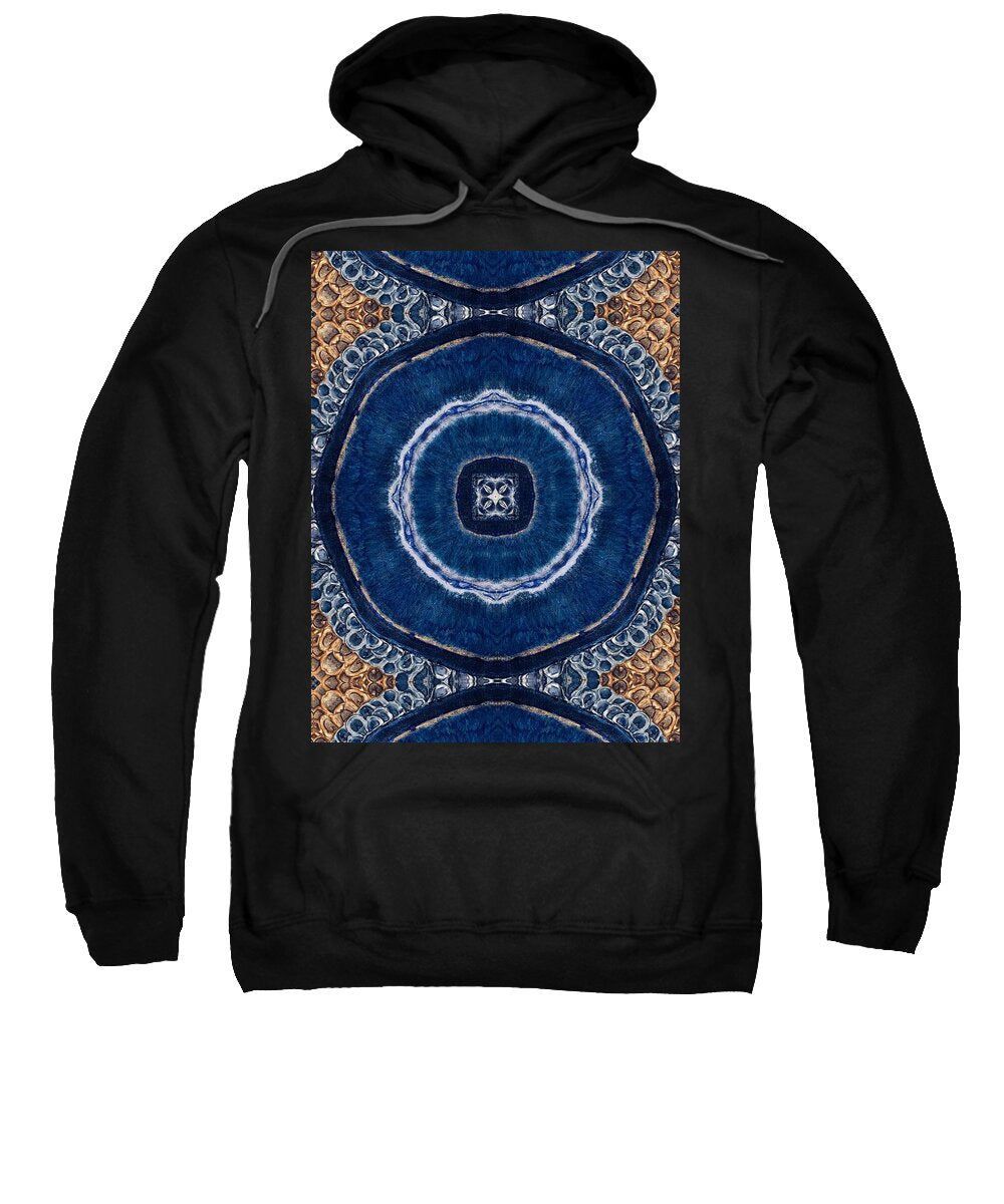 Blue Striped Agate Abstract II - Sweatshirt
