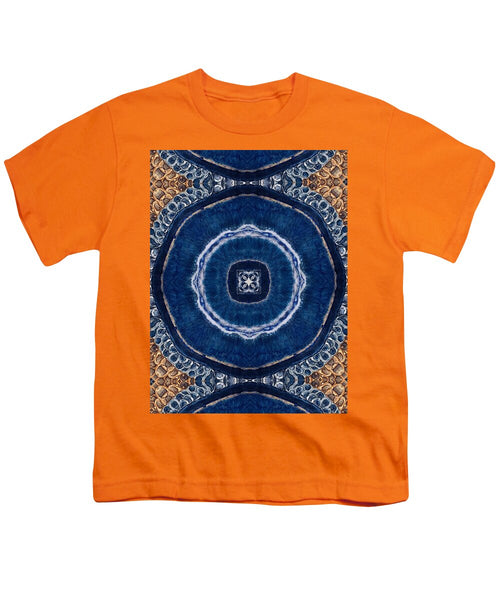 Blue Striped Agate Abstract II - Youth T-Shirt