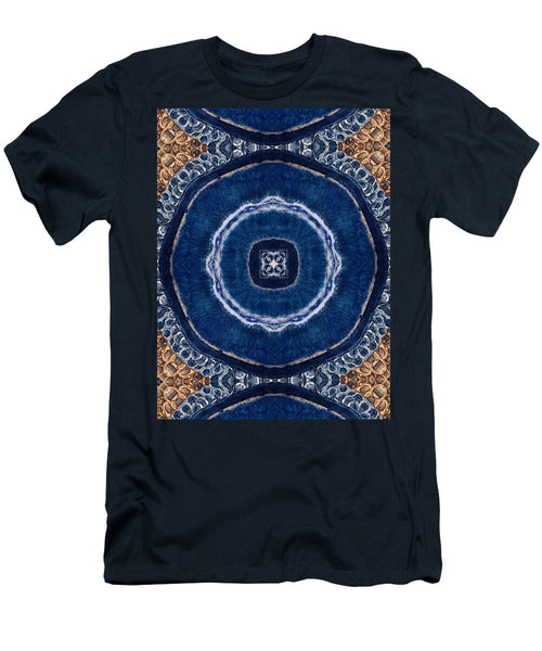 Blue Striped Agate Abstract II - T-Shirt