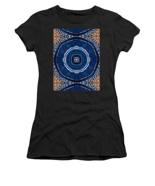 Blue Striped Agate Abstract II - Women's T-Shirt