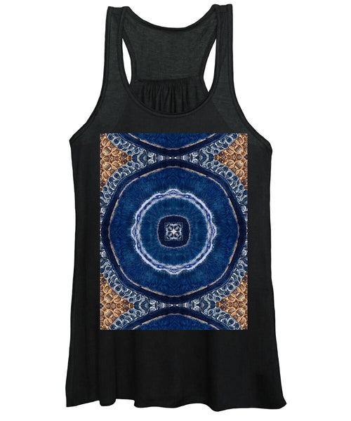 Blue Striped Agate Abstract II - Women's Tank Top