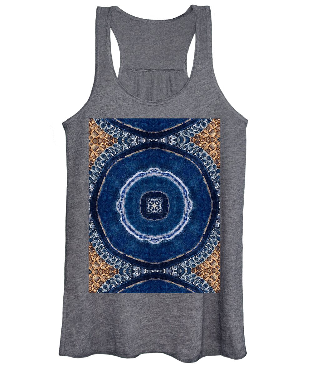 Blue Striped Agate Abstract II - Women's Tank Top