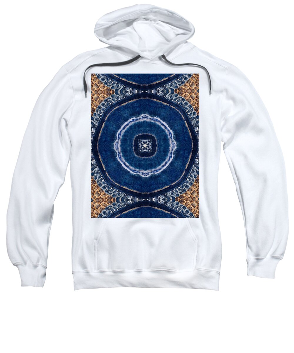 Blue Striped Agate Abstract II - Sweatshirt