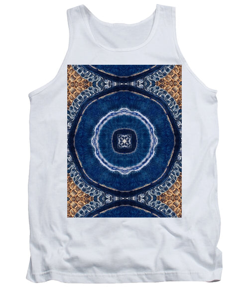 Blue Striped Agate Abstract II - Tank Top