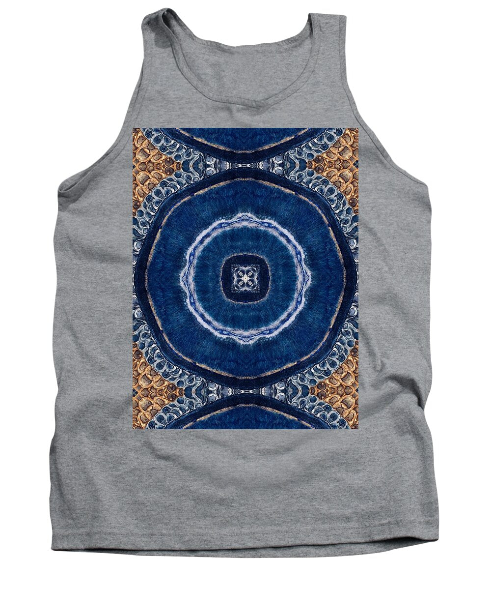Blue Striped Agate Abstract II - Tank Top