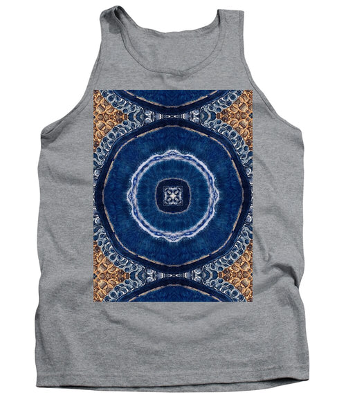 Blue Striped Agate Abstract II - Tank Top
