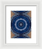 Blue Striped Agate Abstract II - Framed Print