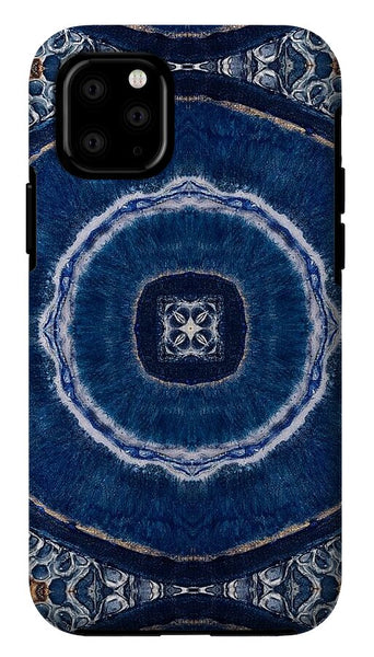 Blue Striped Agate Abstract II - Phone Case