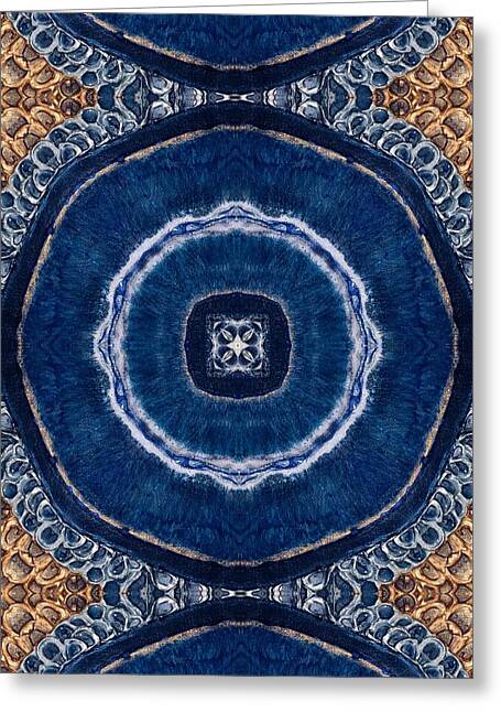 Blue Striped Agate Abstract II - Greeting Card
