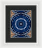 Blue Striped Agate Abstract II - Framed Print