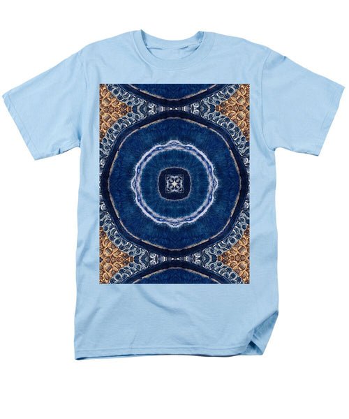 Blue Striped Agate Abstract II - Men's T-Shirt  (Regular Fit)