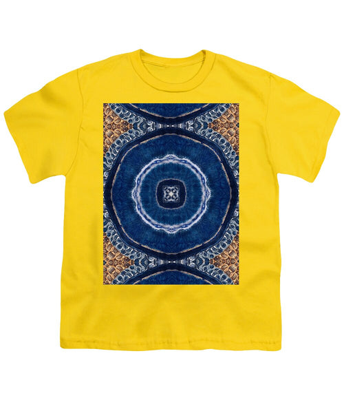 Blue Striped Agate Abstract II - Youth T-Shirt