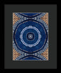 Blue Striped Agate Abstract II - Framed Print