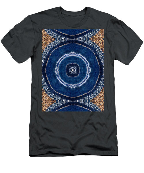 Blue Striped Agate Abstract II - T-Shirt