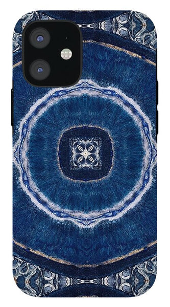 Blue Striped Agate Abstract II - Phone Case
