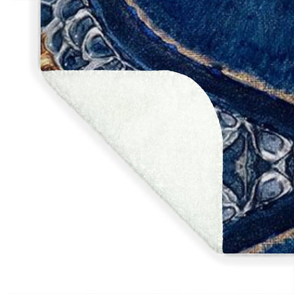 Blue Striped Agate Abstract II - Blanket
