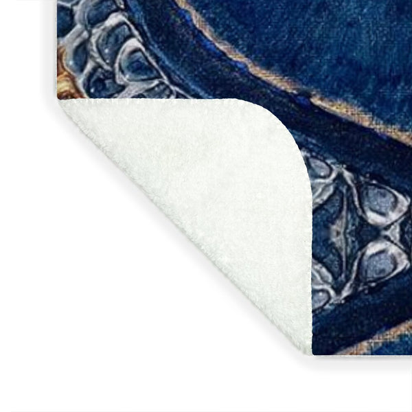 Blue Striped Agate Abstract II - Blanket