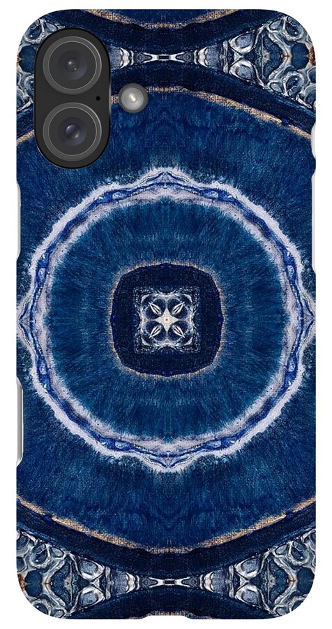 Blue Striped Agate Abstract II - Phone Case