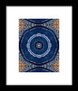 Blue Striped Agate Abstract II - Framed Print