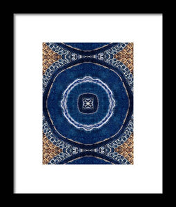 Blue Striped Agate Abstract II - Framed Print